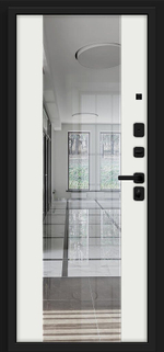 Optim Z-2 Нео Зеркало Муар черный/Белый 205*96 левое