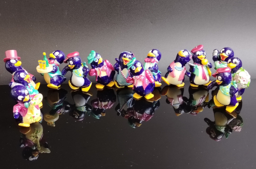 Пингвины барные, Pingo Party, Киндер-Сюрприз, Kinder, 1994 год. 14 штук