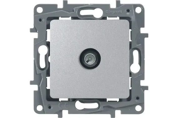 Розетка TV Legrand Etika оконечная алюминий 25625