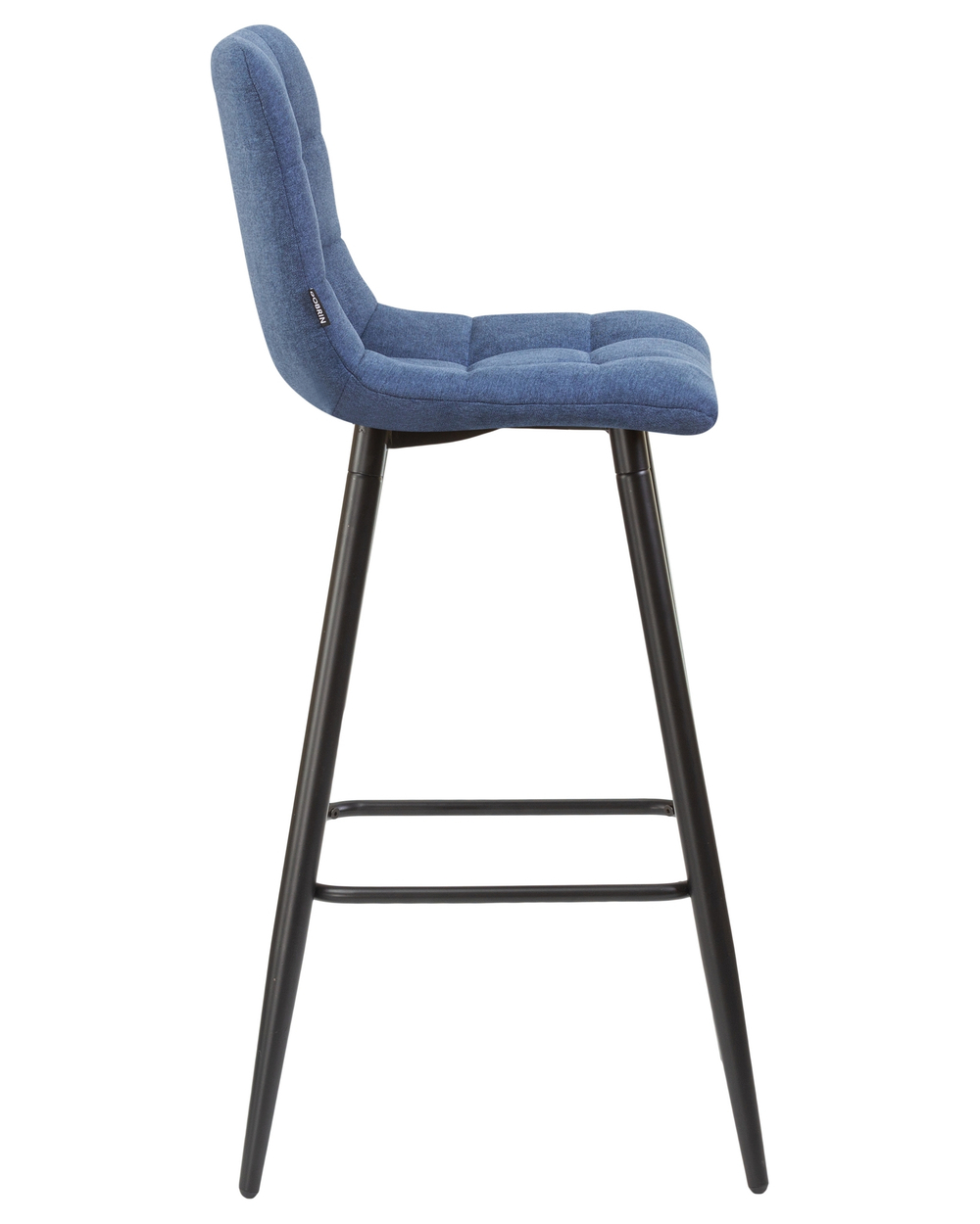 Стул барный DOBRIN NICOLE, черные матовые ножки, синяя ткань (UF860-14B)