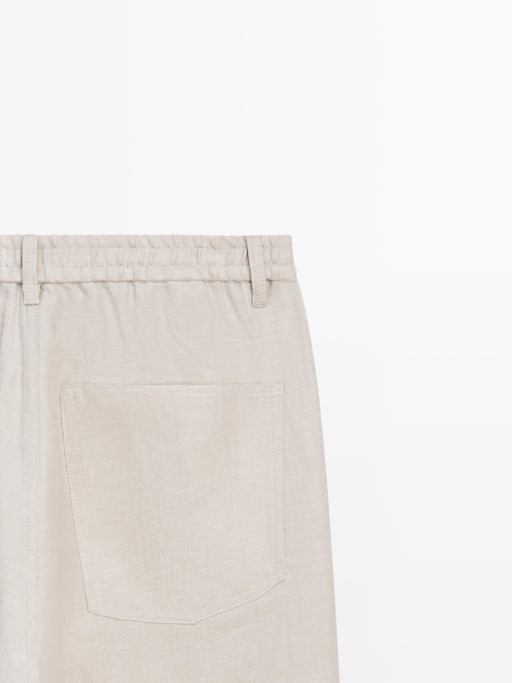 Massimo Dutti Льняные брюки-джоггеры, песочный