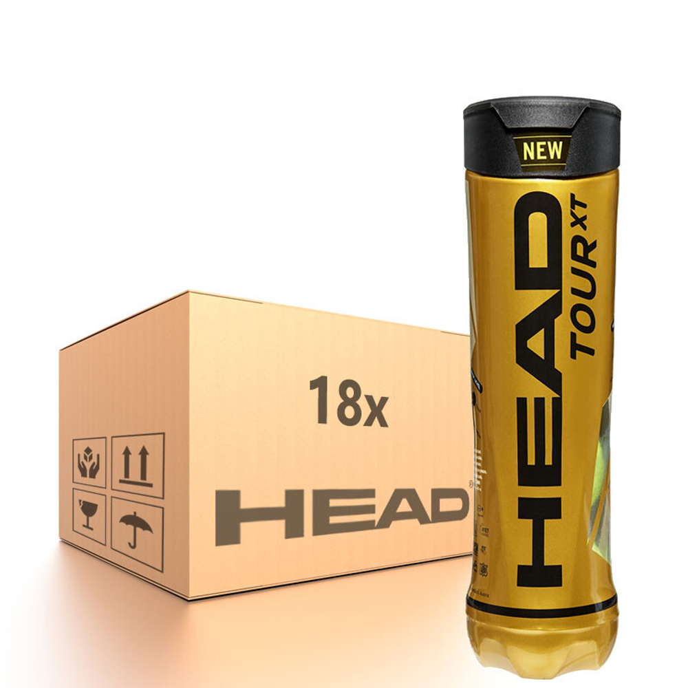 Упаковка теннисных мячей Head Tour XT - 18 x 4B