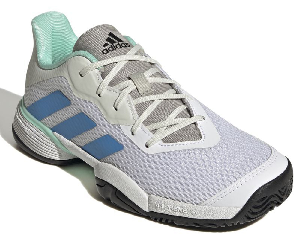 детские Кроссовки теннисные Adidas Barricade K - cloud white/pulse blue/core black