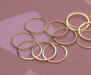 Кольца 20 мм позолота