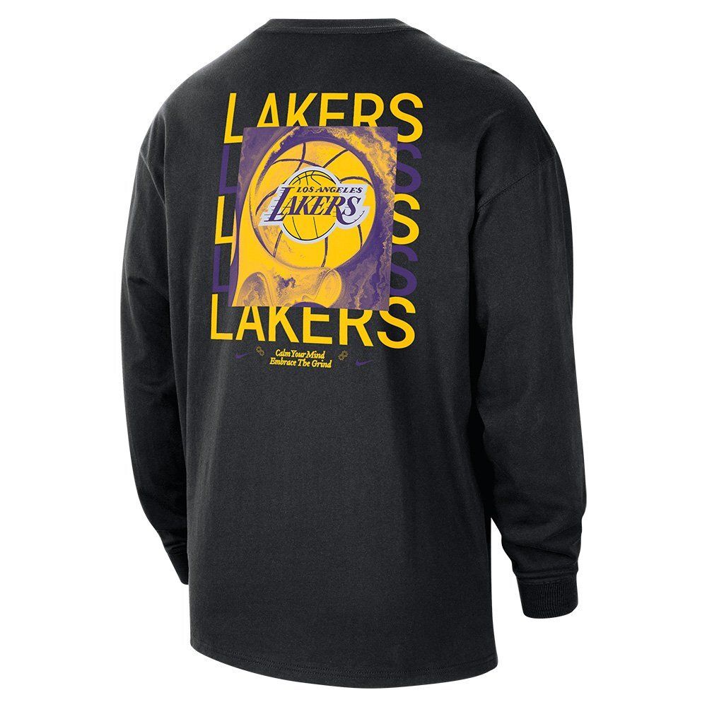 Баскетбольная футболка Nike NBA Max90 Los Angeles Lakers Courtside T-Shirt Black Баскетбольная футболка Nike NBA Max90 Los Angeles Lakers Courtside T-Shirt Black