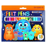 Фломастеры 18цв. на водной основе (Darvish)