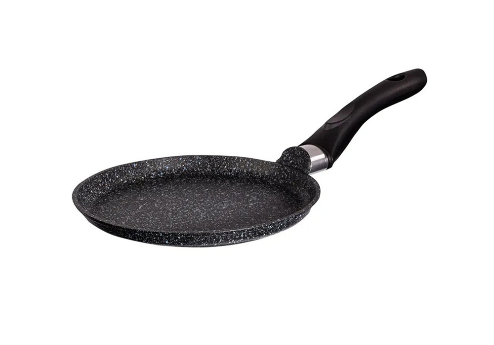 Сковорода блинная KUKMARA АП Granit (Black) 240мм с ручкой. арт. сбггч240а