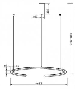 Подвесной светильник Maytoni Motion MOD276PL-L20W3K