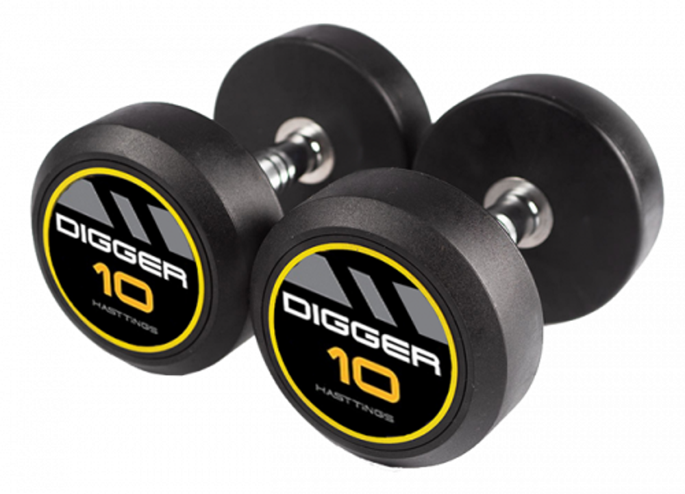 Комплект обрезиненных гантелей 10 пар от 2,5 до 25 кг HD51D2A-2,5-25