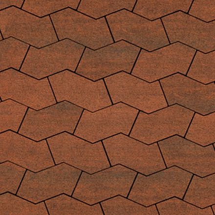 Тротуарная плитка S-ФОРМА - Листопад гранит Мустанг