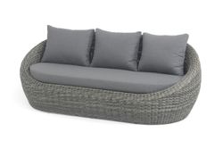 "Барселона" диван из искусственного ротанга трехместный, цвет графит