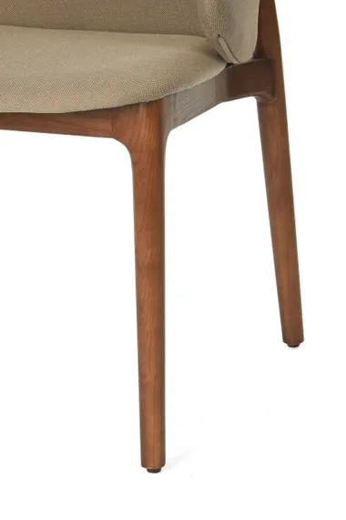 Стул Lando, орех с коричневой обивкой