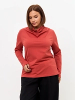 Лонгслив с цельнокроеным воротником