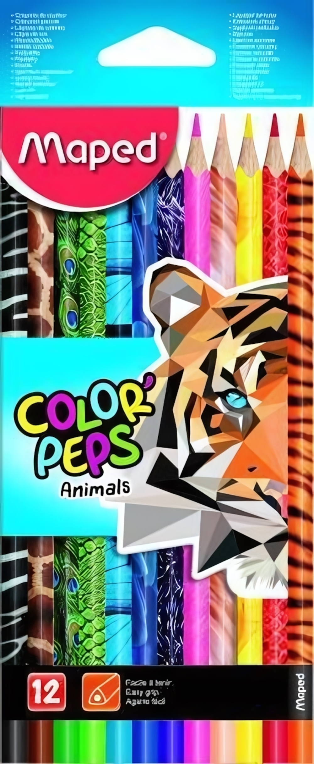 Карандаши 12 цв. COLOR'PEPS декорированный корпус (Мапед)