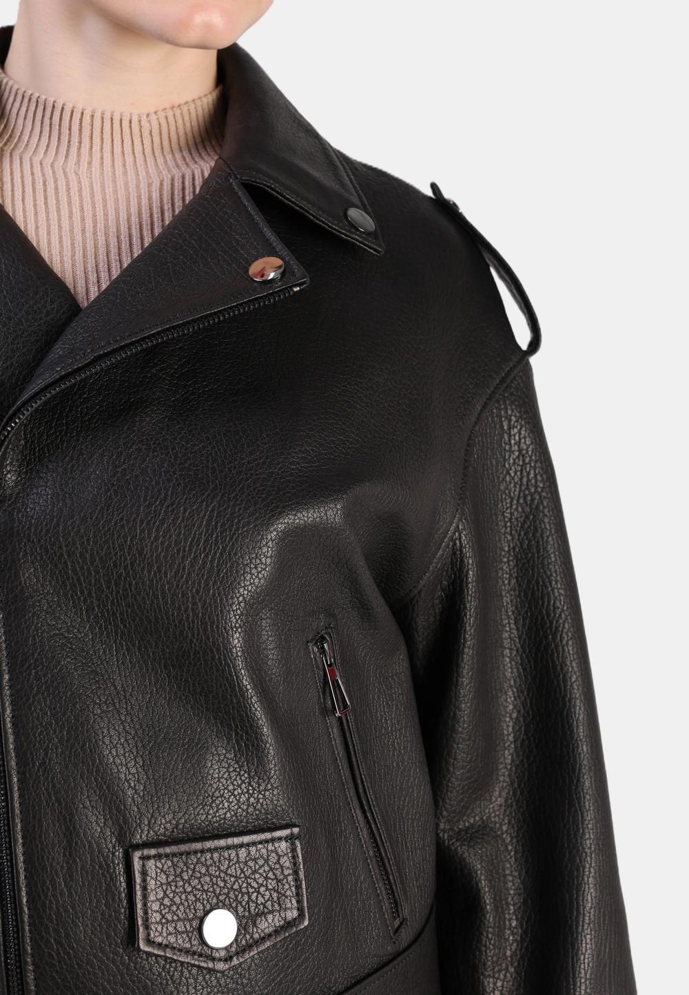 Кожаная куртка демисезонная косуха