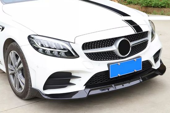 Юбка переднего бампера V.1 для Mercedes W205 lift 2018–2021