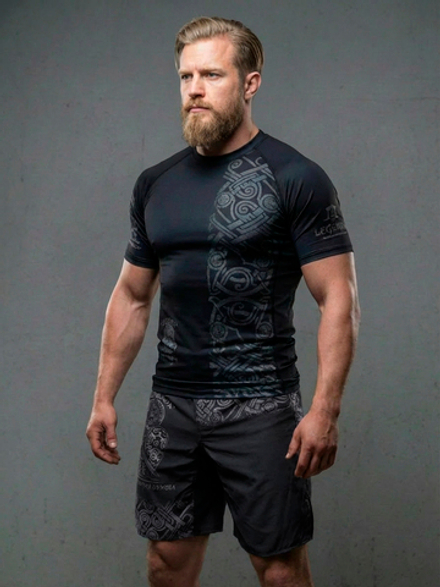 Рашгард с коротким рукавом LEGENDA Варяг черный