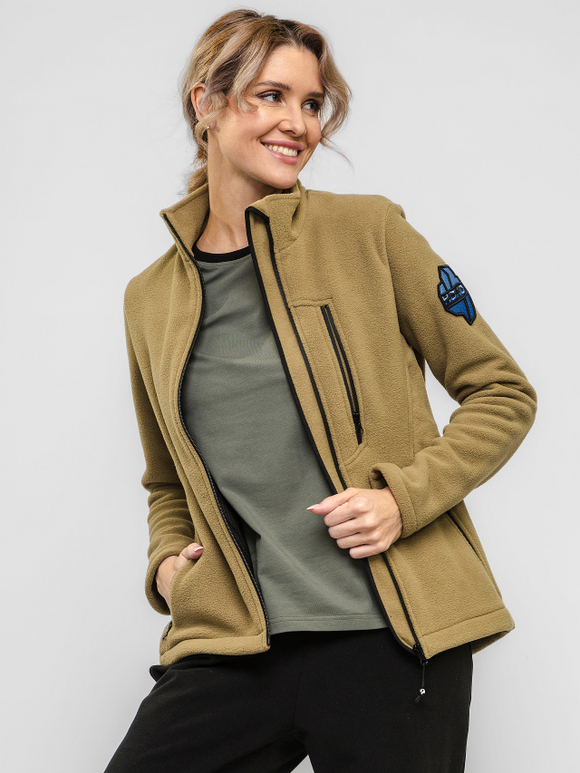 Кофта "НОХО" флисовая женская, цвет "Болотные угодья"