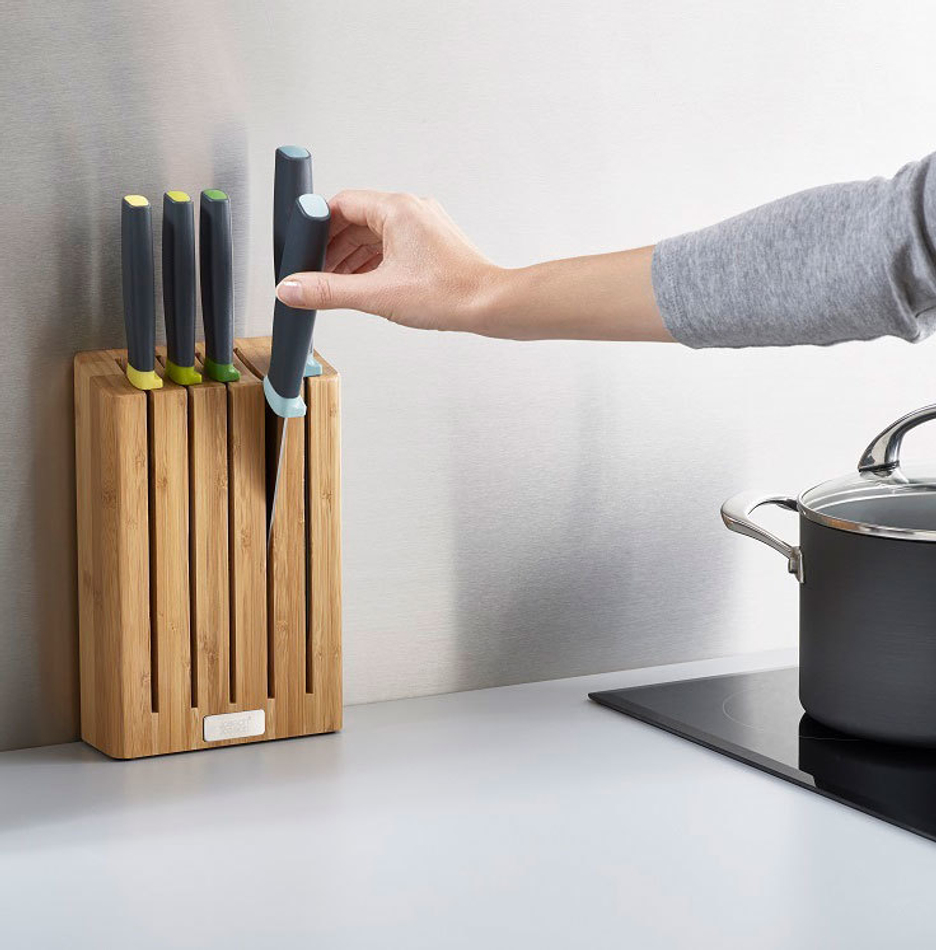 Набор ножей Elevate™ Knives Bamboo в подставке из бамбука, Joseph Joseph
