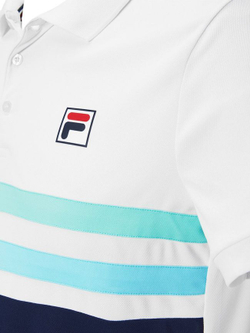 Мужское теннисное поло Fila Polo Nelio M - white/peacoat blue