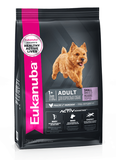 Eukanuba ADULT SMALL BREED корм для взрослых собак мелких пород весом до 10 кг