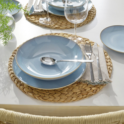 IKEA FÄRGKLAR  (ИКЕА ФÄРГКЛАР)  -  Глубокая тарелка, светло-голубая, 23 см