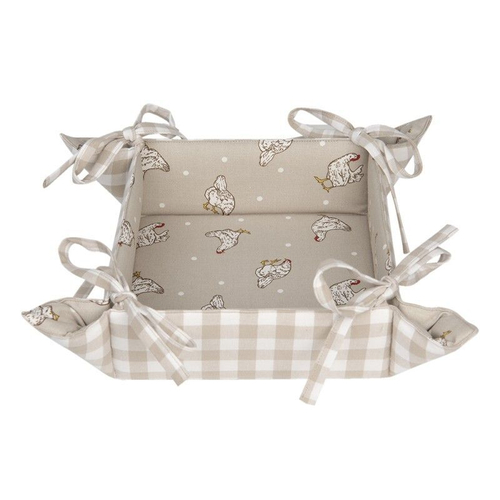 Корзинка для хлеба "Курочки" 35х35х8см