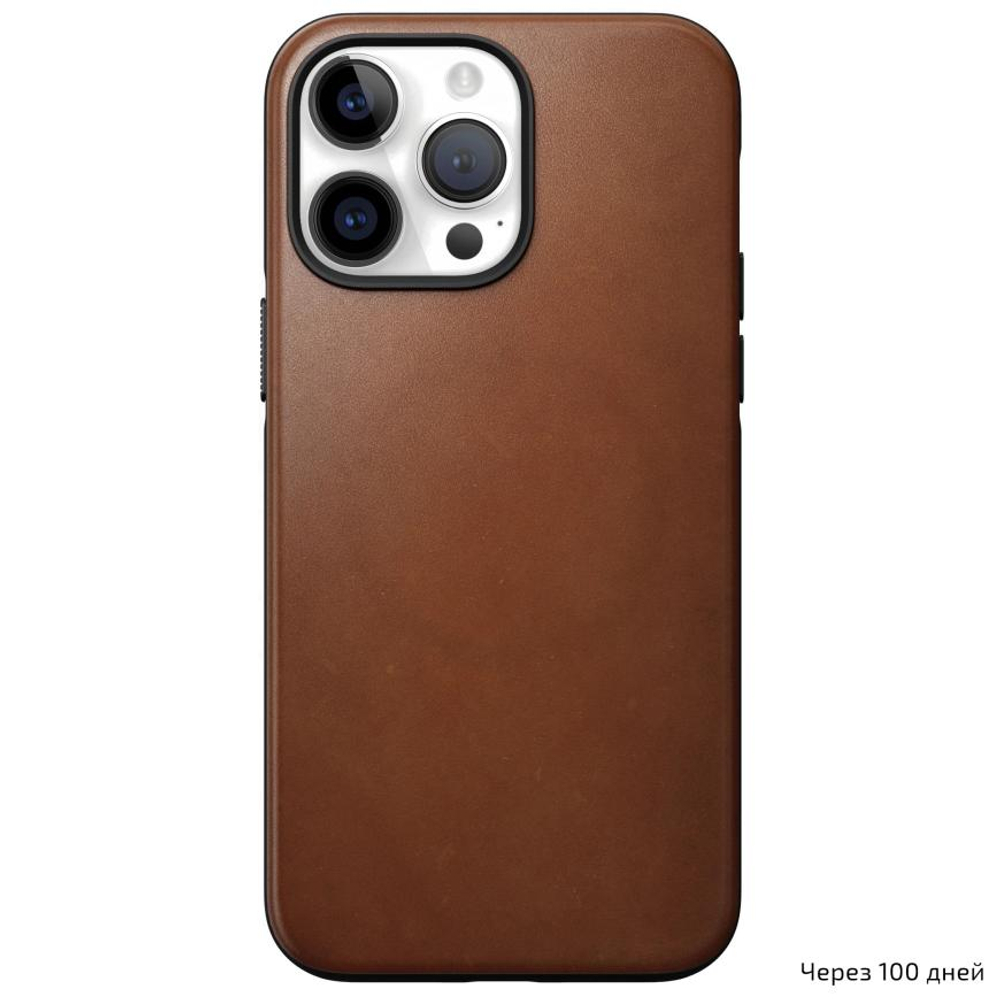 Кожаный чехол MagSafe Nomad Modern Leather Case для iPhone 14 Pro Max Чехол из натуральной цельнозерновой кожи ECCO