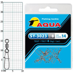 Карабин с вертлюгом для рыбалки SY-3023 №05 (упк. 8 шт.)