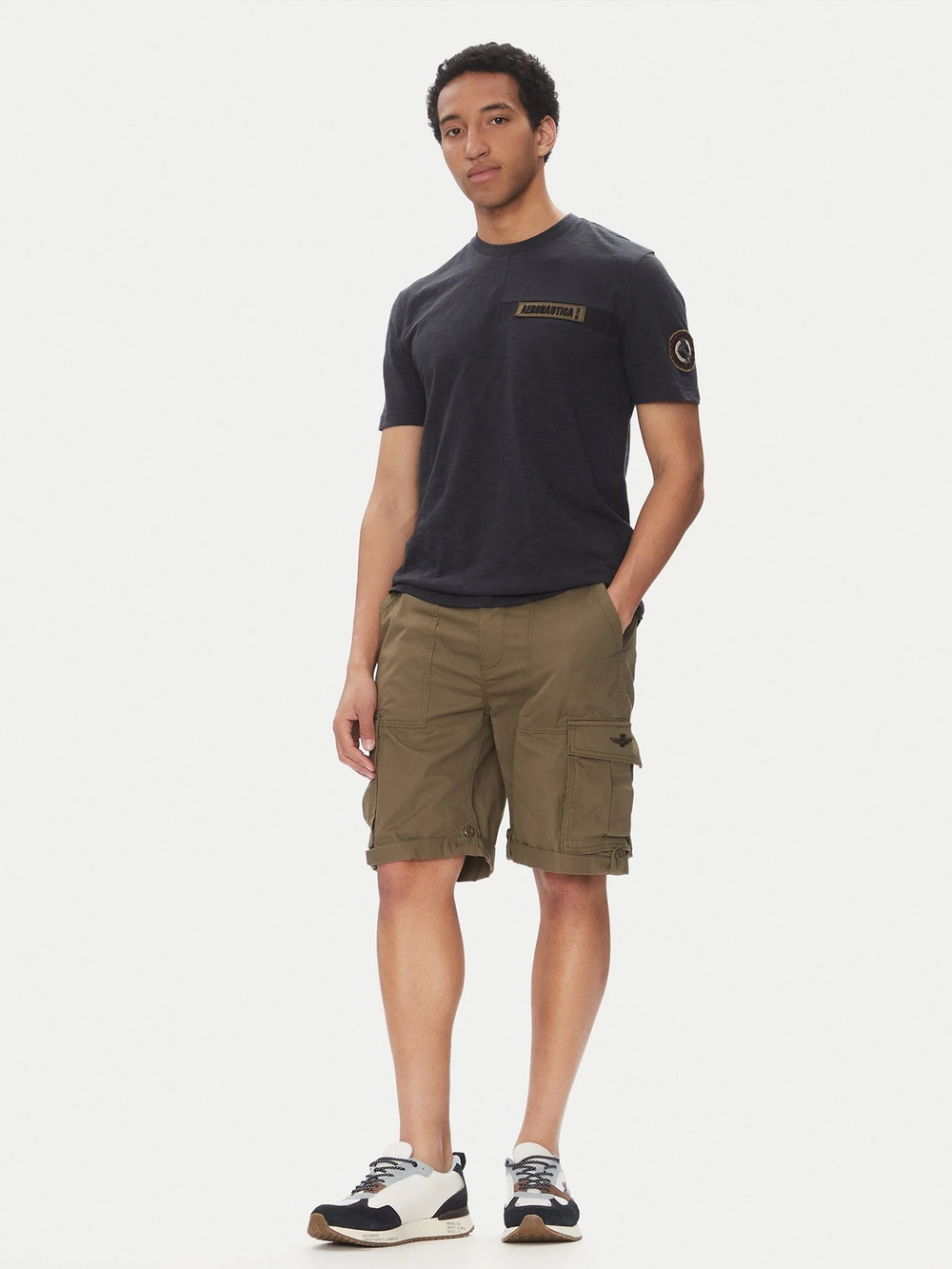 Шорты карго муж. AERONAUTICA 250 песочный