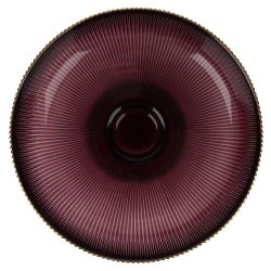 Блюдо на ножке "Frost stripe" (розовое) d=25,7 см h=11,5см (стекло) (транспортная упаковка)