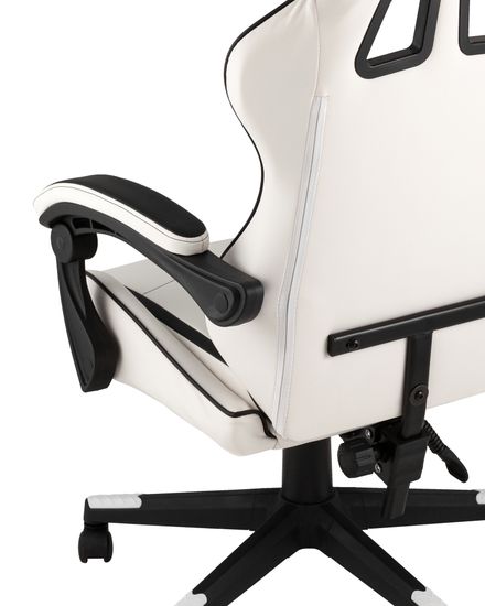 Кресло спортивное TopChairs Shadow бело-черный