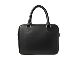 Деловая сумка из натуральной кожи "Alverio Black"