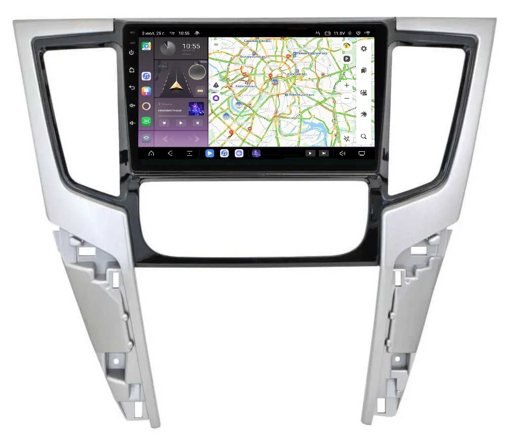 Магнитола для Mitsubishi L200 2019-2024 (правый руль, климат) - Carmedia SF-9308 QLed, Android 13, TS20, CarPlay, SIM-слот