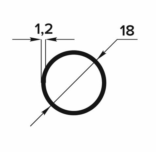 Труба круглая Лука 18*1,2 ТКр 06.2000.504л бронза