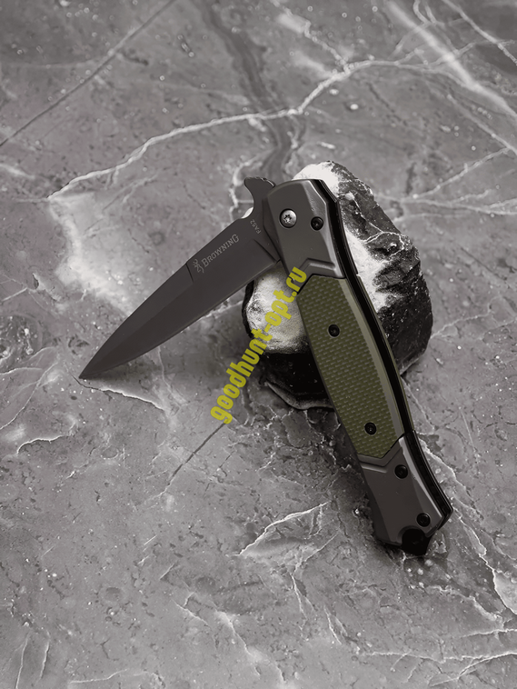 Тактический складной нож флиппер Browning Олива
