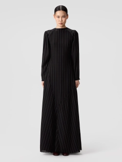 Платье макси в тонкую полоску OLA OLA