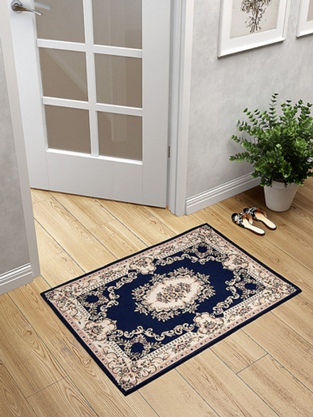 Коврик придверный LUCKY 60x90 ПЭ, тёмно-синий/бежевый Мол 3