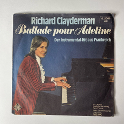 Винтажная виниловая пластинка 7 дюймов (маленькая пластинка) Richard Clayderman Ballade Pour Adeline (Германия 1977)