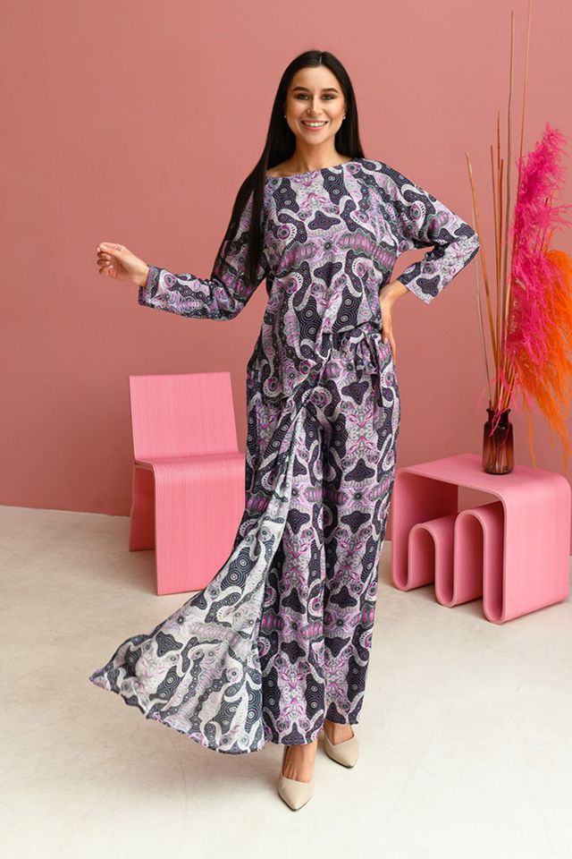 Комплект из туники и брюк Alba с запахом