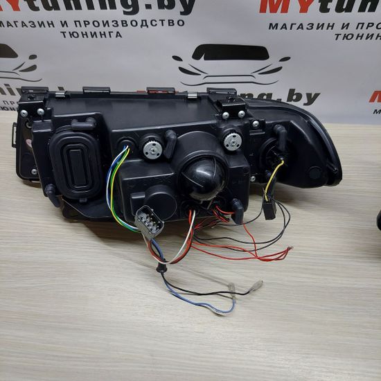 Передние фары angel eyes led chrome для BMW 7 E38 94-98