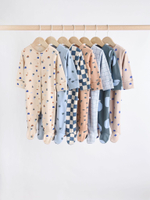 Комбинезон / Cлип для малышей Next K79-515, 7 шт., Голубой, Бежевый