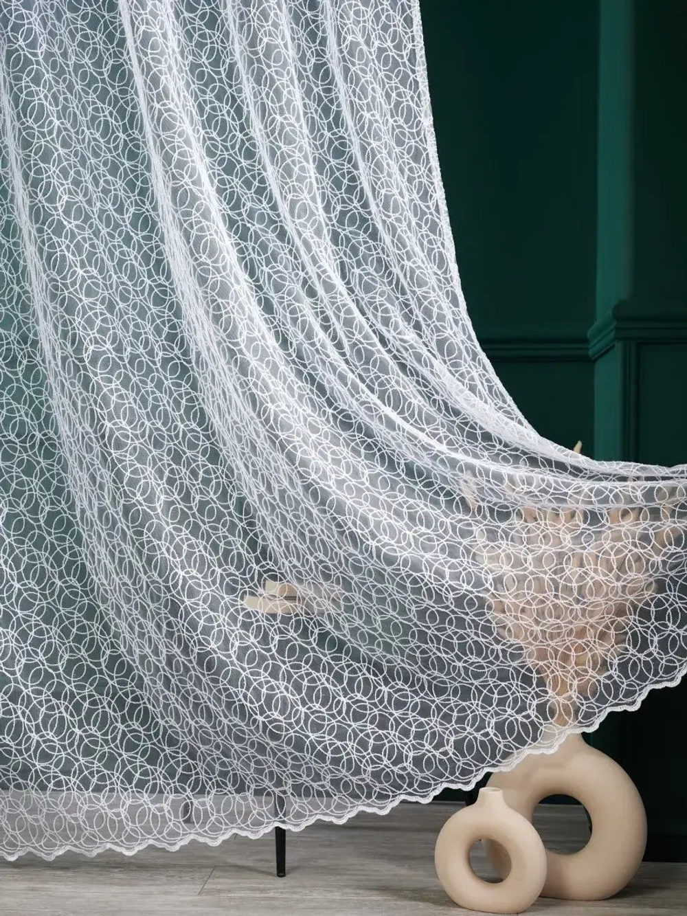 Тюль в спальню гостиную белый 300х250