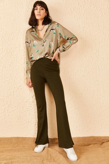 Qadın üçün trapes, xaki şalvar 1008W1014