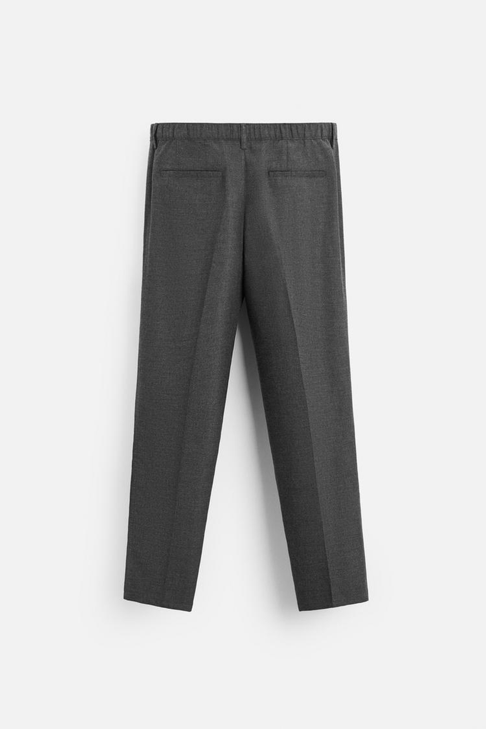 ZARA БРЮКИ ИЗ ФЛАНЕЛИ СО СКЛАДКАМИ, СЕРЫЙ