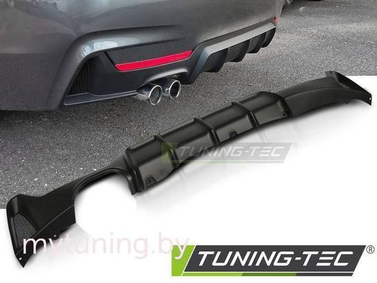 Диффузор бампера заднего для BMW 4 F32 / F33 (13-...) под 1 одинарную трубу M-Performance Look