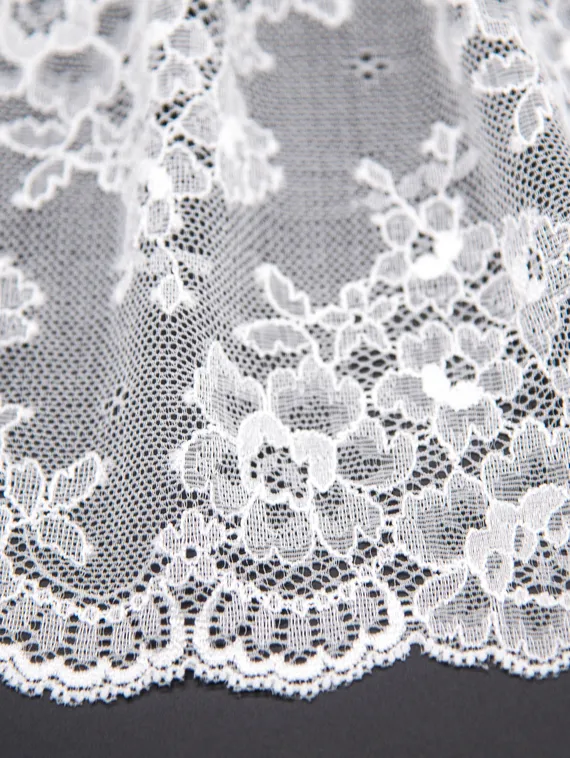 Кружево эластичное 18 см, арт. 03-92, белый