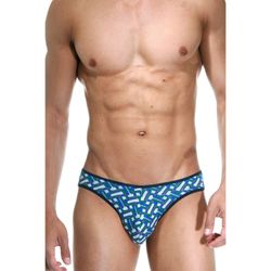 Мужские трусы слипы с разноцветным принтом DARKZONE DZN6519