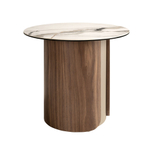 Приставной столик 2166 из керамики с мраморной отделкой, стали и ореха