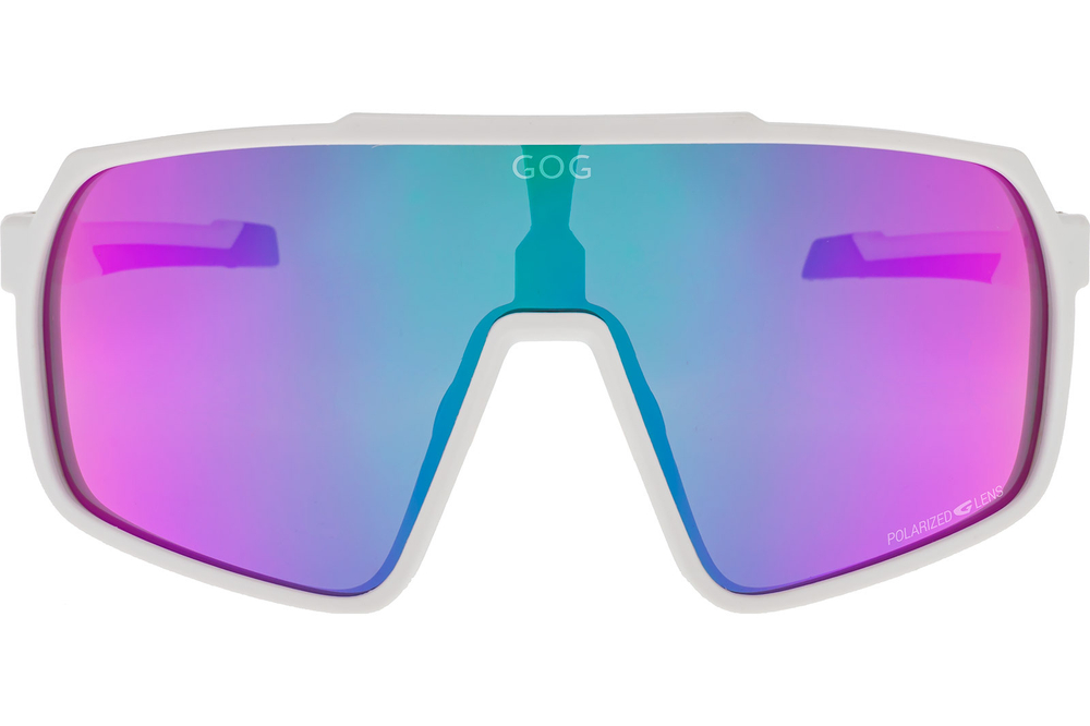 Спортивные очки GOG Okeanos / Matt White-Black / Polarized Purple-Green Lens